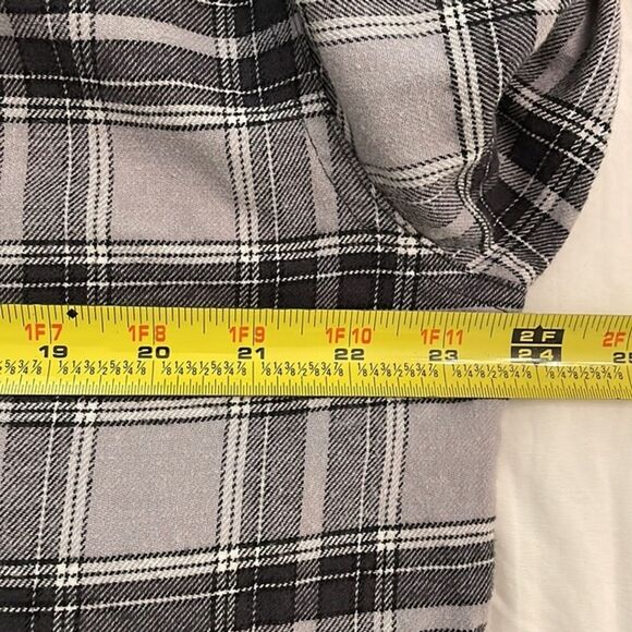 Columbia Grey Plaid Cotton Flannel Shirt Mens Size Large Casual Outdoors - Picture 5 of 9
